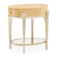 Camellia Field Round End Table w/Drawer Caramel Collection by Michael Amini  9090202-134