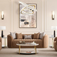 Sofa Caramel Gold Ariana Collection by Michael Amini LFR-ARNA815-CML-806