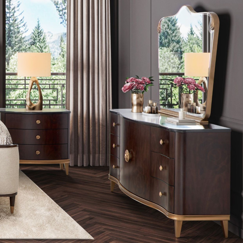Dresser Warm Pecan Camellia Field Collection by Michael Amini 9090050SA-400