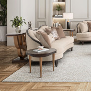 Sofa Linen Warm Pecan Camellia Field Collection By Michael Amini 9090815-LINEN-400