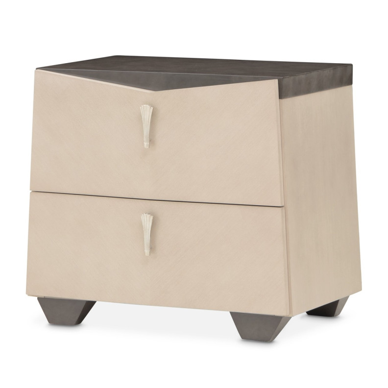 Nightstand Fantosini Silver Mist Collection by Michael Amini. 9091040-823