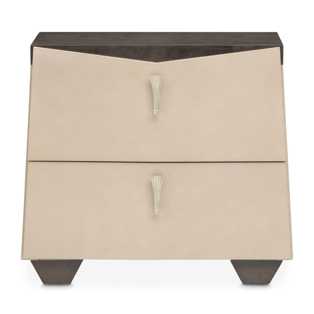 Nightstand Fantosini Silver Mist Collection by Michael Amini. 9091040-823