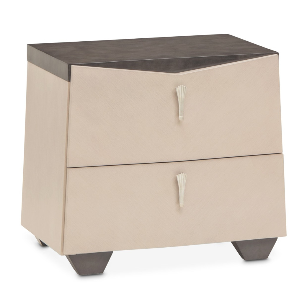 Nightstand Fantosini Silver Mist Collection by Michael Amini. 9091040-823