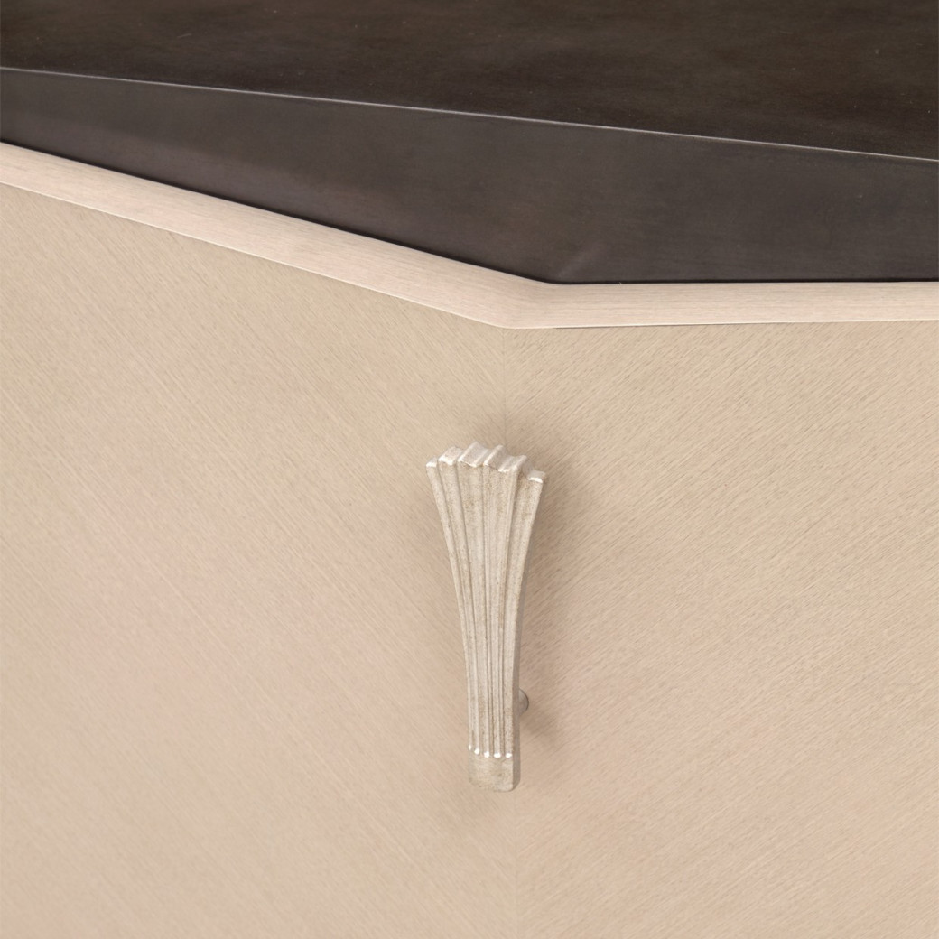 Nightstand Fantosini Silver Mist Collection by Michael Amini. 9091040-823