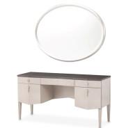 Vanity with Mirror Fantosini Silver Mist Collection By Michael Amini 9091058VAN2-823