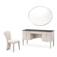 Vanity with Mirror Fantosini Silver Mist Collection By Michael Amini 9091058VAN2-823