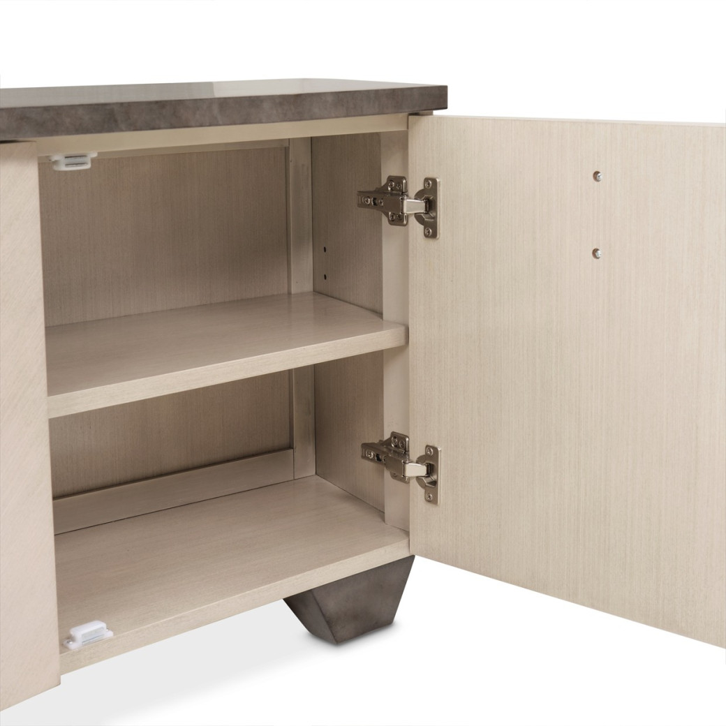 Media Cabinet Fantosini  Silver Mist Collection By Michael Amini 9091081-823