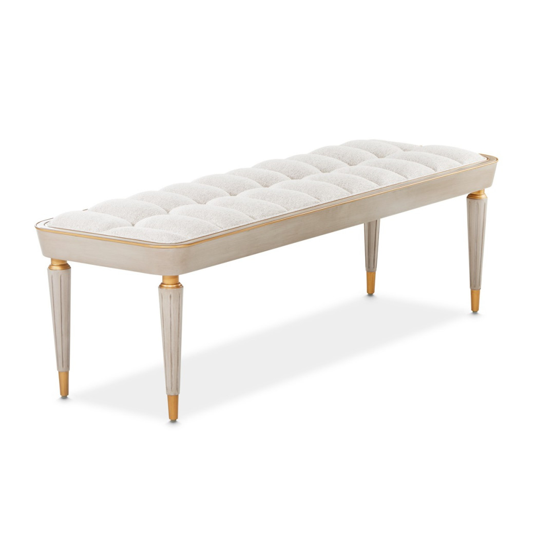 Accent Bench Dove Gray St. Charles Collection by Michael Amini 9088904-803