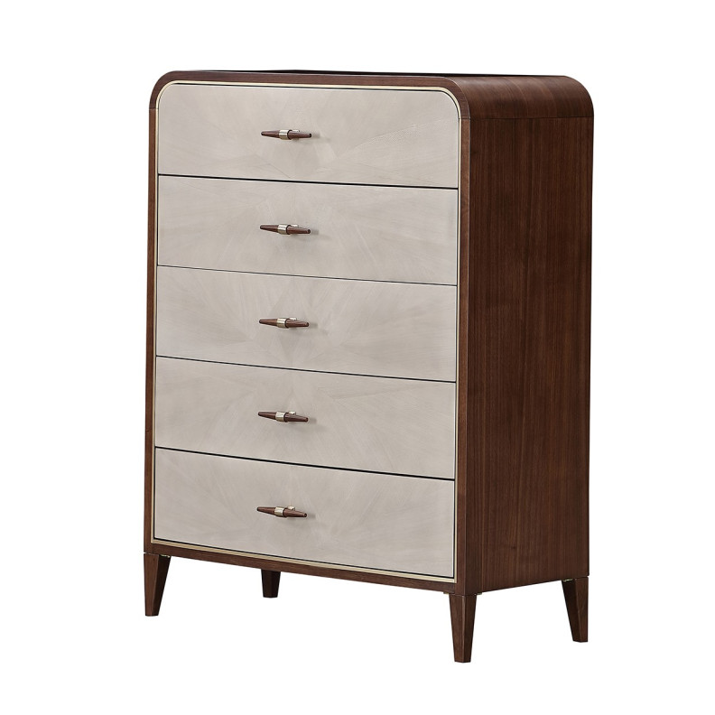 5 Drawer Chest Walnut Houston Collection by Michael Amini  9095070SA-416
