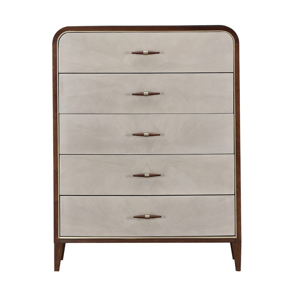 5 Drawer Chest Walnut Houston Collection by Michael Amini  9095070SA-416