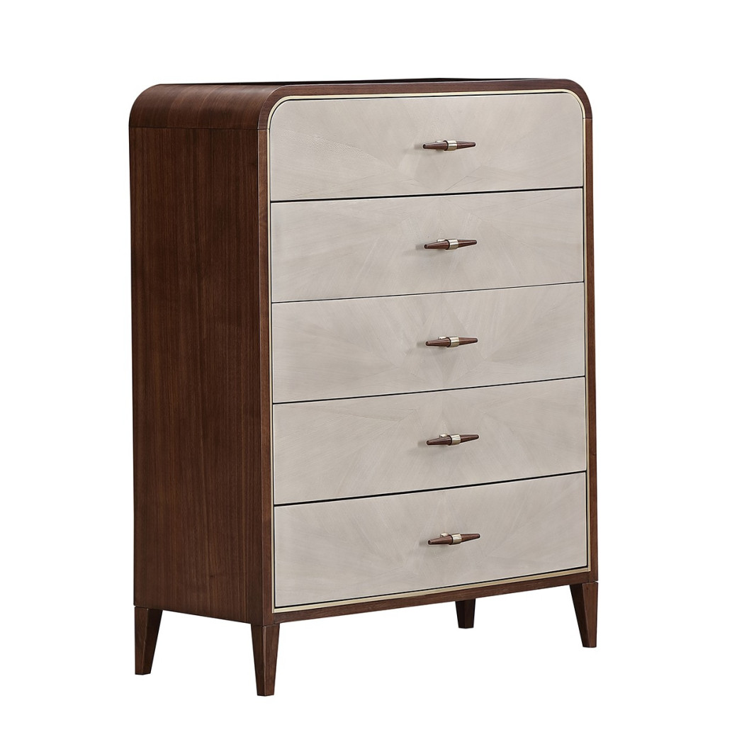 5 Drawer Chest Walnut Houston Collection by Michael Amini  9095070SA-416