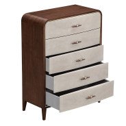 5 Drawer Chest Walnut Houston Collection by Michael Amini  9095070SA-416