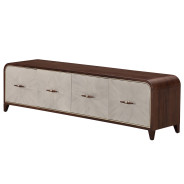 Media Cabinet Walnut Finish Houston Collection by Michael Amini  9095081-416