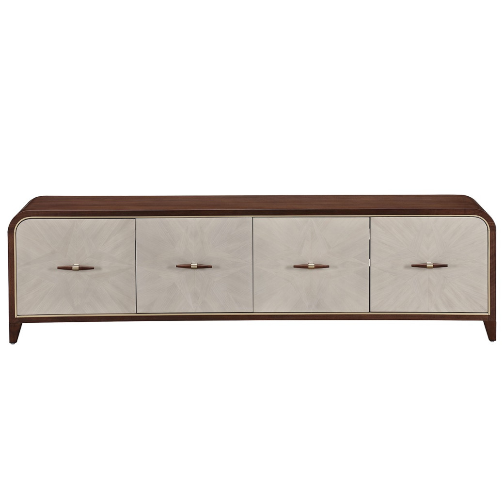 Media Cabinet Walnut Finish Houston Collection by Michael Amini  9095081-416
