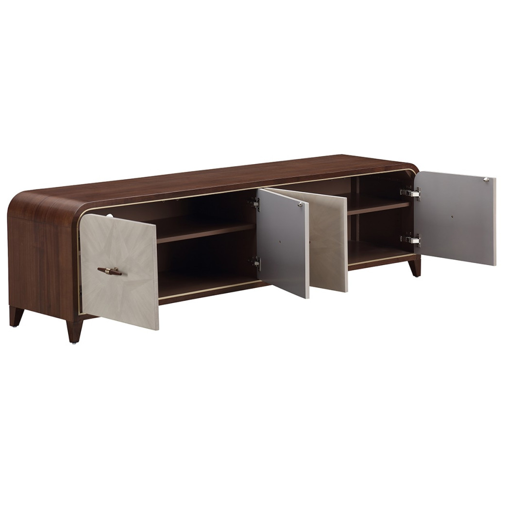 Media Cabinet Walnut Finish Houston Collection by Michael Amini  9095081-416