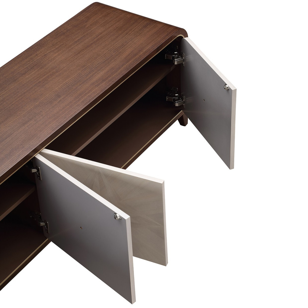 Media Cabinet Walnut Finish Houston Collection by Michael Amini  9095081-416