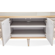 St. Charles Media Cabinet Dove Gray by Michael Amini 9088081-803