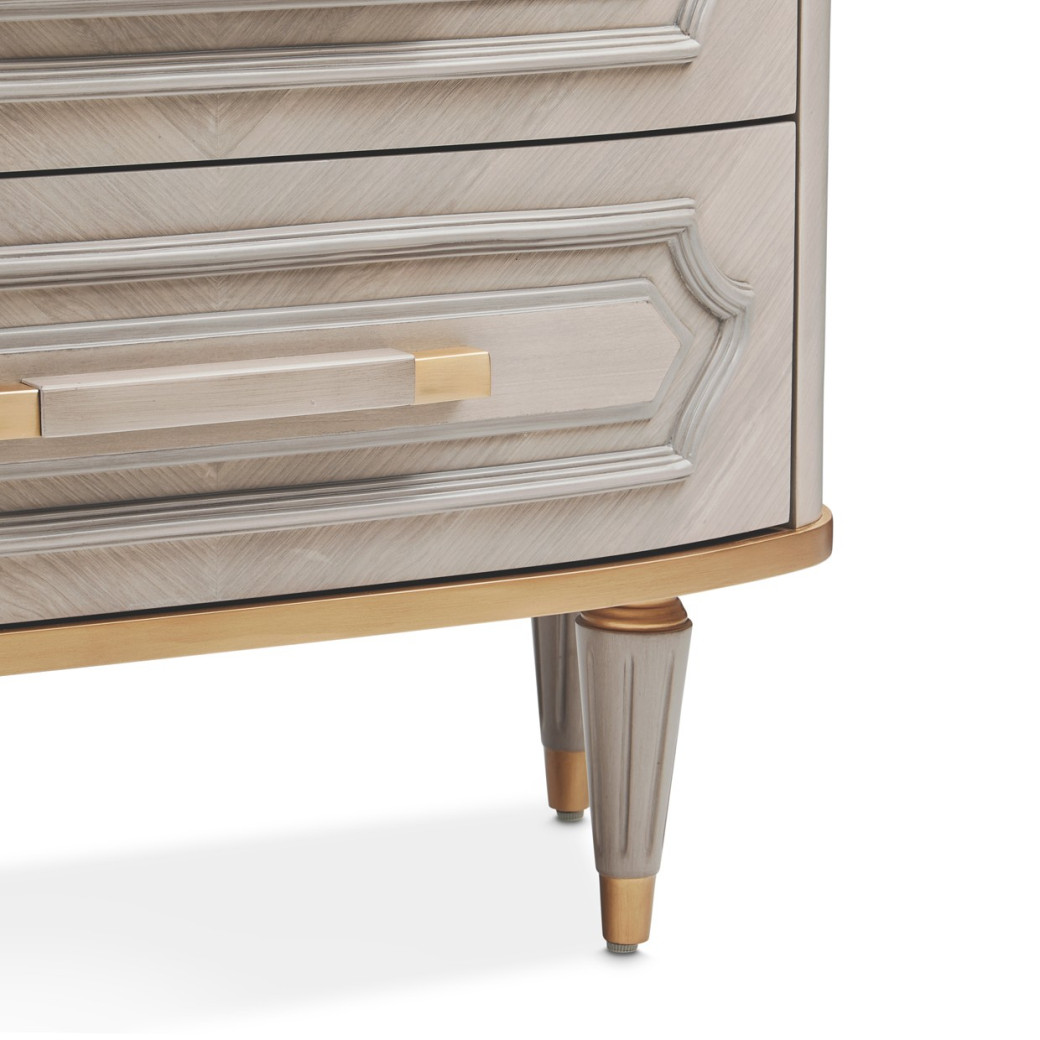 St. Charles Media Cabinet Dove Gray by Michael Amini 9088081-803