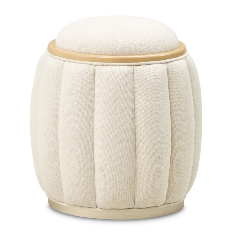 Round Accent Bench Camellia Field Caramel Collection By Michael Amini 9090804-134