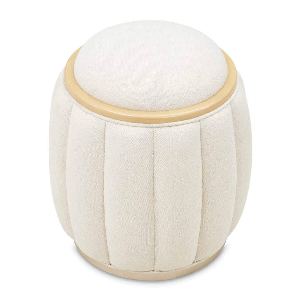 Round Accent Bench Camellia Field Caramel Collection By Michael Amini 9090804-134