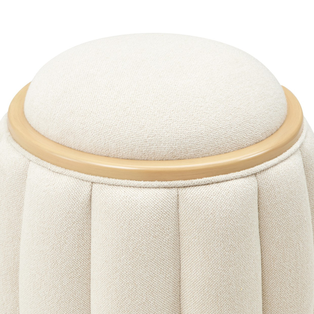 Round Accent Bench Camellia Field Caramel Collection By Michael Amini 9090804-134