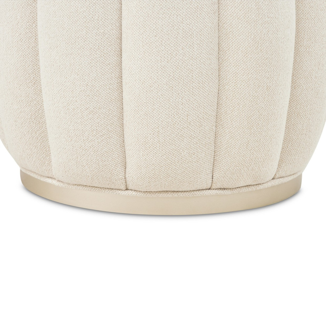 Round Accent Bench Camellia Field Caramel Collection By Michael Amini 9090804-134