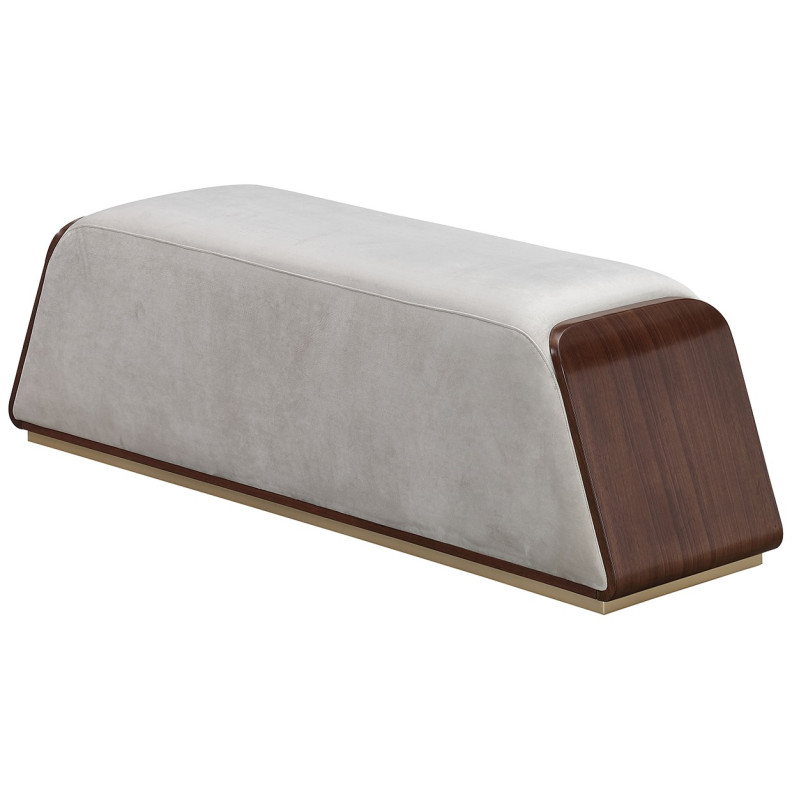 Accent Bench Walnut Finish Houston By Michael Amini 9095904-416