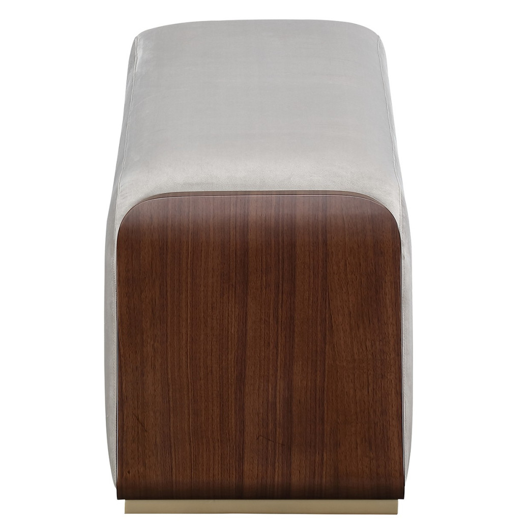 Accent Bench Walnut Finish Houston By Michael Amini 9095904-416