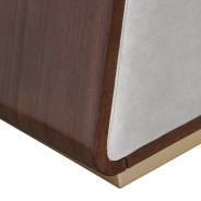Accent Bench Walnut Finish Houston By Michael Amini 9095904-416