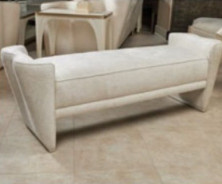 Bed Bench Creamy Pearl La Terrazza Collection by Michael Amini  9092904-112