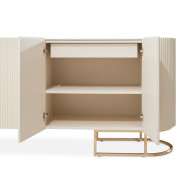 Console Table Silken Matte Cream Lisbon Collection by Michael Amini LFR-LSBN223-140