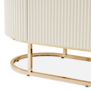 Console Table Silken Matte Cream Lisbon Collection by Michael Amini LFR-LSBN223-140