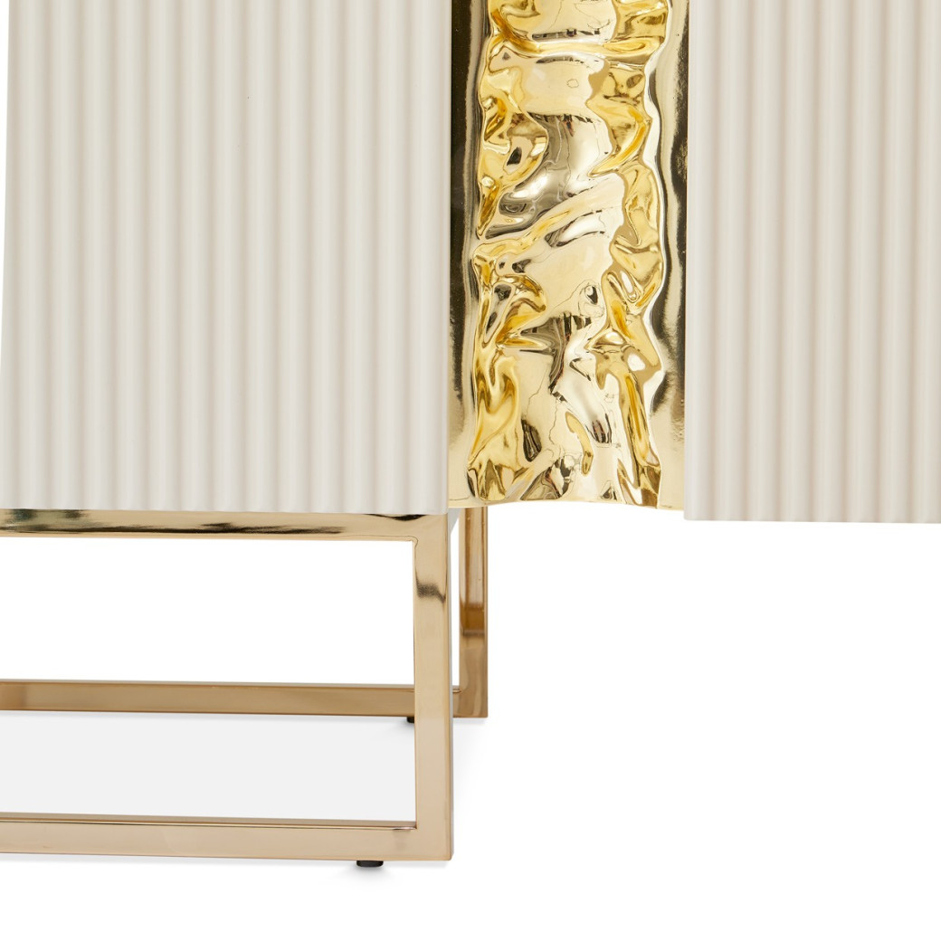 Console Table Silken Matte Cream Lisbon Collection by Michael Amini LFR-LSBN223-140