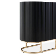 Console Table Silken Matte Black Lisbon Collection by Michael Amini  LFR-LSBN223-826