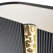 Console Table Silken Matte Black Lisbon Collection by Michael Amini  LFR-LSBN223-826