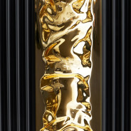 Console Table Silken Matte Black Lisbon Collection by Michael Amini  LFR-LSBN223-826