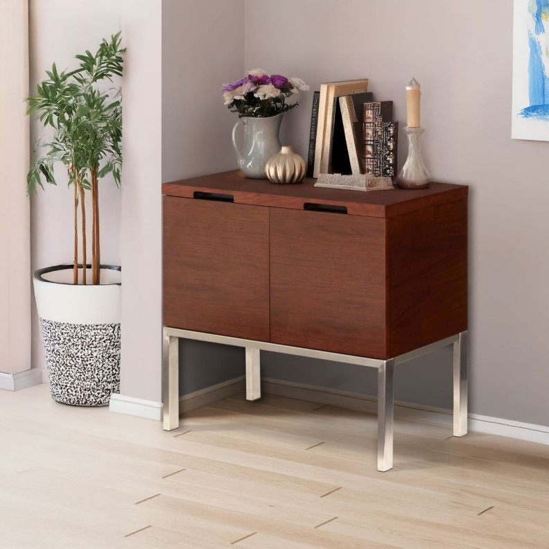 Incept Storage Cabinet Dark Almond by Michael Amini 13612-48