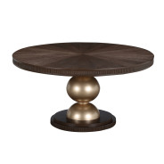 5PC Round Dining Table Espresso Finish West Kensington Collection by Michael Amini  9096001-417