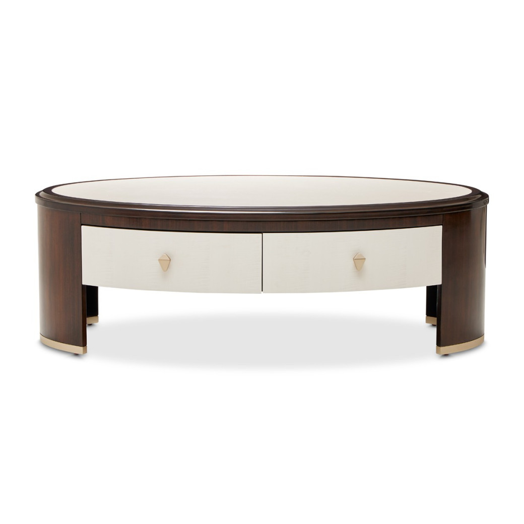 Oval Cocktail Table Paris Chic Collection By Michael Amini