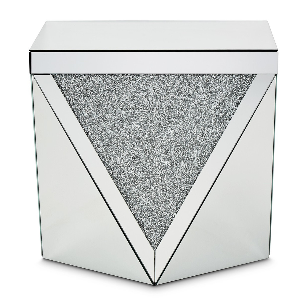 End Table Mirrored 1456H Montreal Collection By Michael Amini