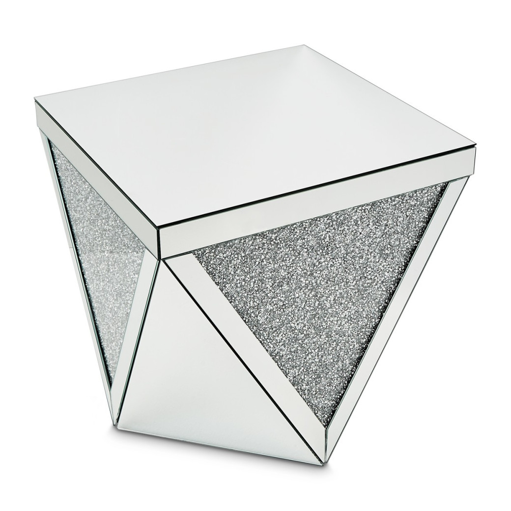 End Table Mirrored 1456H Montreal Collection By Michael Amini