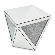 End Table Mirrored 1456H Montreal Collection By Michael Amini