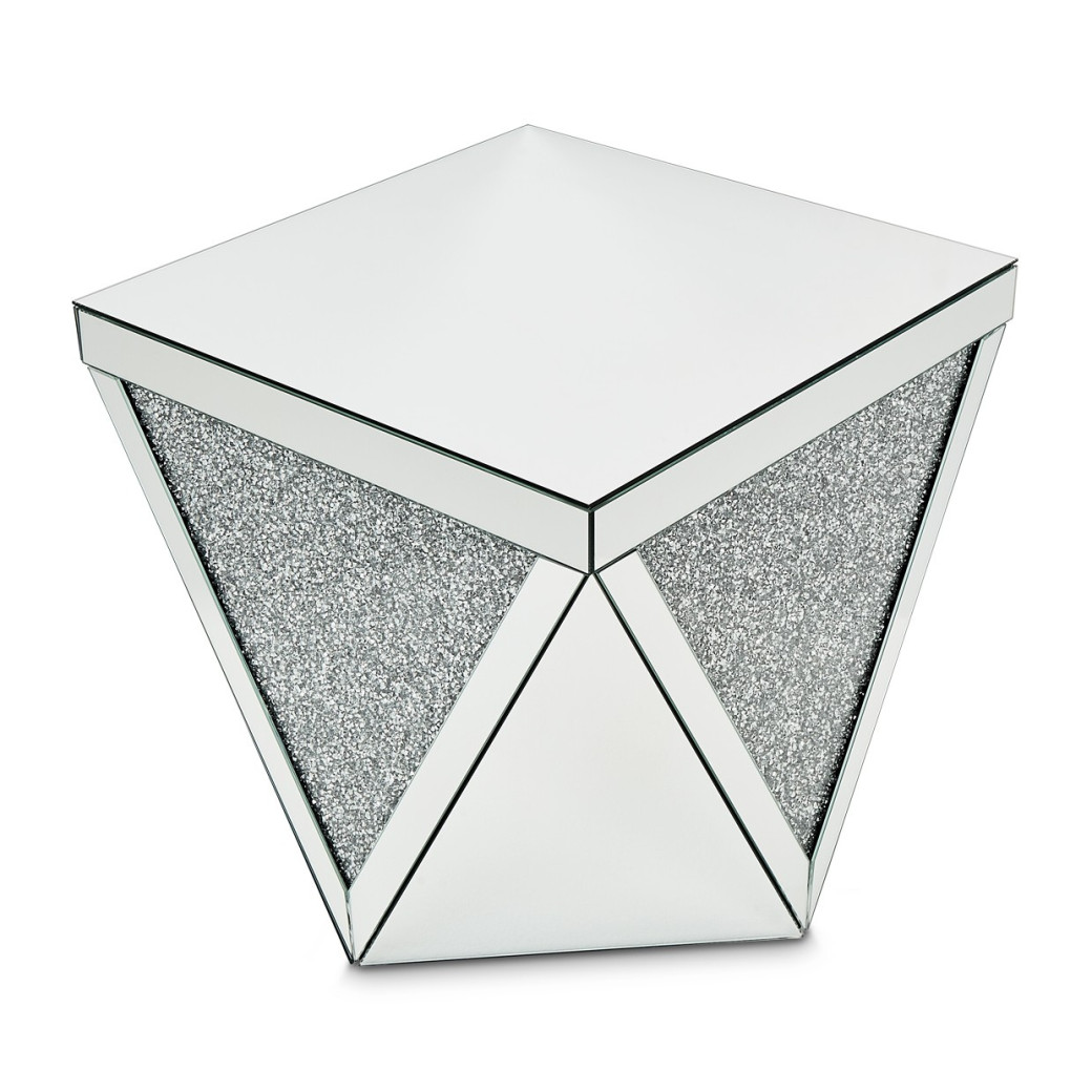 End Table Mirrored 1456H Montreal Collection By Michael Amini