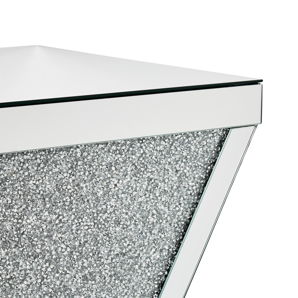 End Table Mirrored 1456H Montreal Collection By Michael Amini