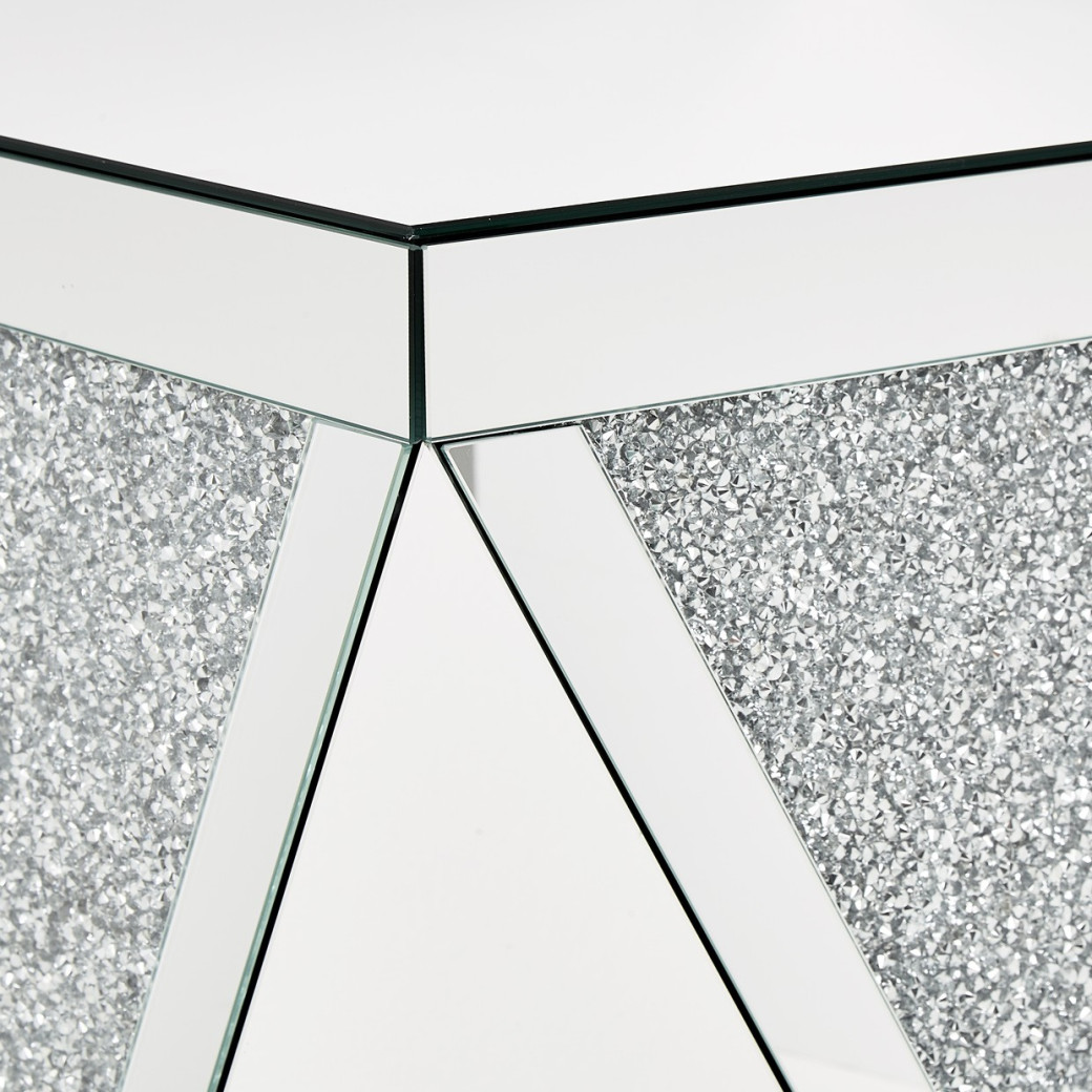 End Table Mirrored 1456H Montreal Collection By Michael Amini