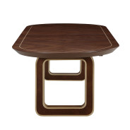 7PC Oval Dining Table Walnut Finish Houston Collection by Michael Amini  9095002-416