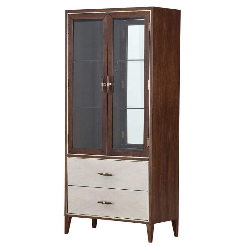 Display Cabinet Walnut Houston Collection by Michael Amini 9095209-416