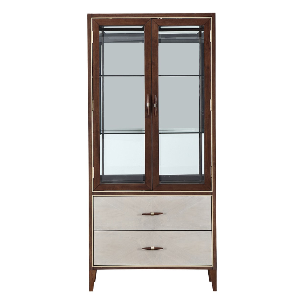 Display Cabinet Walnut Houston Collection by Michael Amini 9095209-416