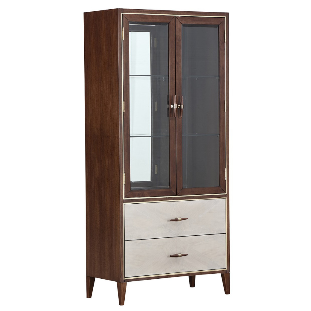Display Cabinet Walnut Houston Collection by Michael Amini 9095209-416