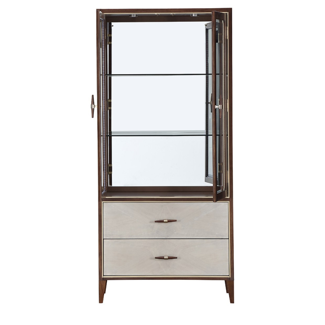Display Cabinet Walnut Houston Collection by Michael Amini 9095209-416